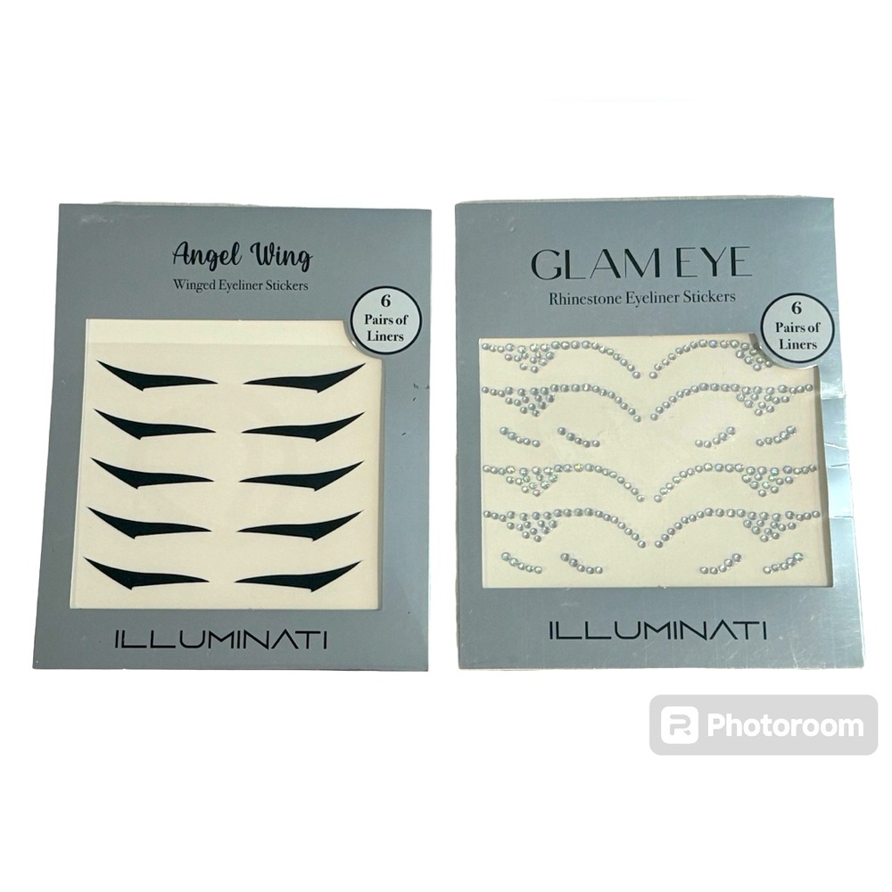 NIB Angel Wing & Glam Eye Eyeliner stickers 12 pairs
